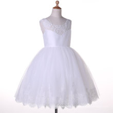 Puffy Satin Tulle Flower Girl Dress